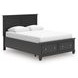 Lanolee Black Queen Storage Panel Bed