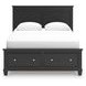 Lanolee Black Queen Storage Panel Bed