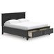 Lanolee Black California King Storage Panel Bed
