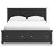 Lanolee Black California King Storage Panel Bed