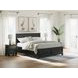 Lanolee Black California King Storage Panel Bed