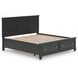 Lanolee Black King Storage Panel Bed