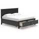 Lanolee Black King Storage Panel Bed