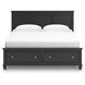 Lanolee Black King Storage Panel Bed