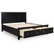 Lanolee Black King Storage Panel Bed