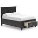 Lanolee Black Full Storage Panel Bed