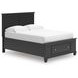Lanolee Black Full Storage Panel Bed