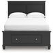 Lanolee Black Full Storage Panel Bed