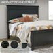 Lanolee Black Full Panel Bed