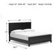 Lanolee Black California King Panel Bed