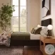 Angela Black Upcycled Linen King Bed