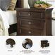 Porter Rustic Brown 2 Drawer Nightstand