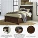 Porter Rustic Brown Sleigh Queen Storage Bed