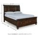 Porter Rustic Brown Sleigh Queen Storage Bed