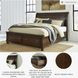 Porter Rustic Brown Sleigh King Storage Bed