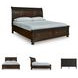 Porter Rustic Brown Sleigh King Storage Bed