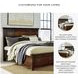 Porter Rustic Brown California King Panel Storage Bed