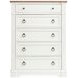 Crownfall Whisper White and Cerused Nutmeg 5 Drawer Chest