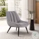 Astrid Gray Velvet Accent Chair