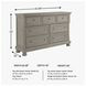 Lettner Light Gray 7 Drawer Dresser