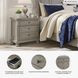 Lettner Light Gray 2 Drawer Nightstand