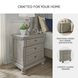 Lettner Light Gray 2 Drawer Nightstand