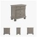 Lettner Light Gray 2 Drawer Nightstand