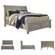 Lettner Light Gray King Sleigh Storage Bed