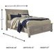 Lettner Light Gray King Sleigh Storage Bed