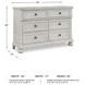 Robbinsdale Antique White Six Drawer Dresser