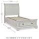 Robbinsdale Antique White Twin Sleigh Storage Bed