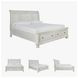 Robbinsdale Antique White Queen Sleigh Storage Bed
