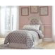 Realyn Chipped White and Gray Twin Upholstered Panel Headboard
