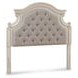 Realyn Chipped White and Gray Full Upholstered Panel Headboard