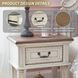Realyn Chipped White 1 Drawer Nightstand