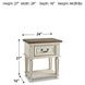 Realyn Chipped White 1 Drawer Nightstand