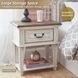 Realyn Chipped White 1 Drawer Nightstand