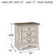 Realyn Chipped White 3 Drawer Nightstand