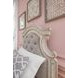Realyn Chipped White and Gray Twin Upholstered Panel Headboard
