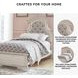 Realyn Chipped White Twin Upholstered Panel Bed