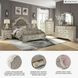 Realyn Chipped White Queen Upholstered Panel Bed With Storage Footboard Bench