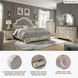 Realyn Chipped White California King Upholstered Panel Bed With Storage Footboard Bench