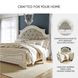 Realyn Chipped White Queen Upholstered Panel Bed