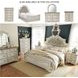 Realyn Chipped White Queen Upholstered Panel Bed