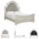 Realyn Chipped White Queen Upholstered Panel Bed