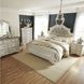 Realyn Chipped White Queen Upholstered Panel Bed