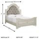 Realyn Chipped White Queen Upholstered Panel Bed