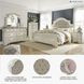 Realyn Chipped White King Upholstered Panel Bed