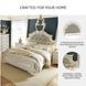 Realyn Chipped White King Upholstered Panel Bed