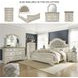 Realyn Chipped White King Upholstered Panel Bed